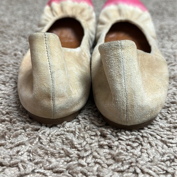 Anthropologie Leifnotes Suede Pink and Tan Ballet Flats - Picture 3 of 9